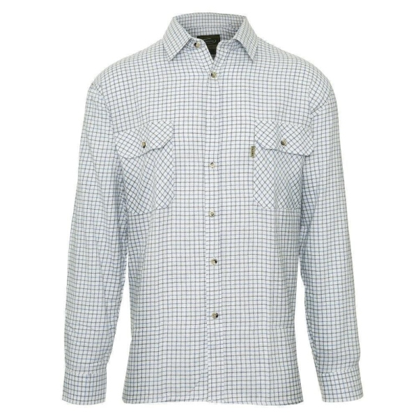 Langarmhemd Tattersall Blue M