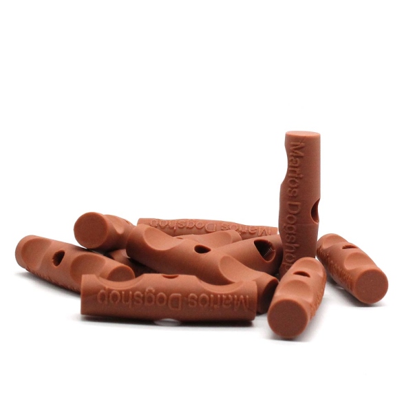 MewogS Plastic toggle Wurfgriff Dummy mit Beschriftung braun 1