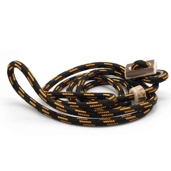 MewogS Moxonleine 6mm HORN mit Zugbegrenzung 130cm schwarz-gold
