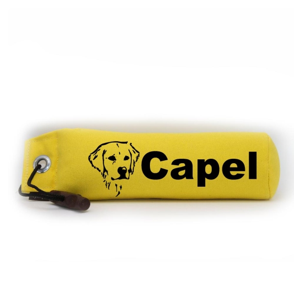 Mystique Dummy Einzel Name gelb Golden Retriever Kopf