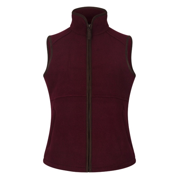 Walker and Hawkes Damen Fleeceweste Guildford – Wine 46