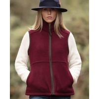 Walker and Hawkes Damen Fleeceweste Guildford – Wine 46