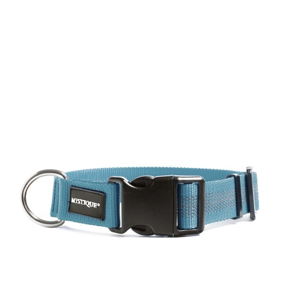 Mystique Gummiertes Halsband 40-50cm 25mm hellblau