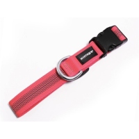 Mystique Gummiertes Halsband 40-50cm 25mm neon pink