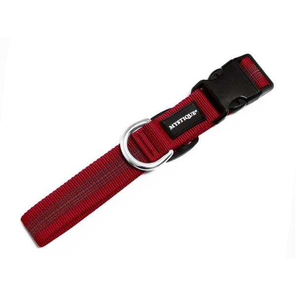 Mystique Gummiertes Halsband 30-40cm 25mm weinrot