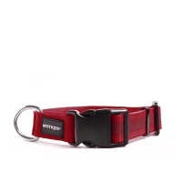 Mystique Gummiertes Halsband 30-40cm 25mm weinrot