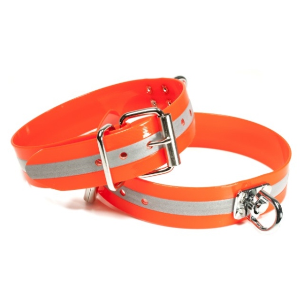Mystique BioThane Schweißhalsband 38mm Reflex Orange 35-45cm