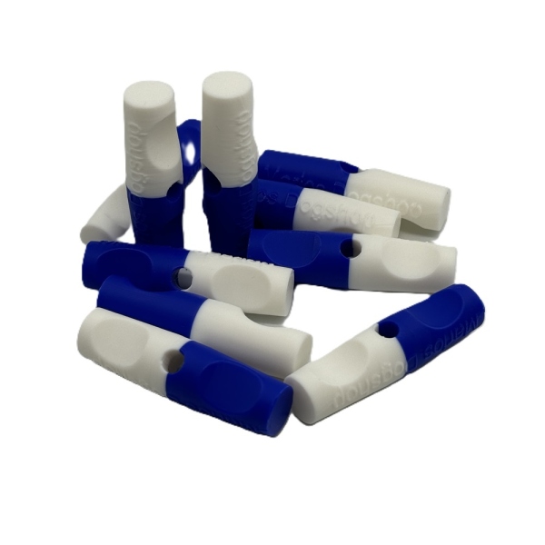 MewogS Plastic toggle Wurfgriff Dummy mit Beschriftung blau-weiß 5