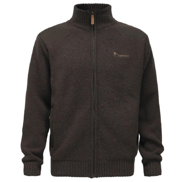Pinewood 5479 Hurricane Full Zip Sweater D.Brown Melange (235) XL
