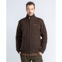 Pinewood 5479 Hurricane Full Zip Sweater D.Brown Melange (235) XL