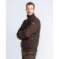 Pinewood 5479 Hurricane Full Zip Sweater D.Brown Melange (235) XXL