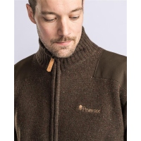 Pinewood 5479 Hurricane Full Zip Sweater D.Brown Melange (235) XXL