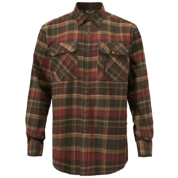 Pinewood 9428 Prestwick Hemd D.Green/Terracotta (767) XXXXXL