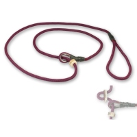 Mystique® Field trial Moxonleine Retrieverleine 6mm 130cm mit Zugbegrenzung weinrot