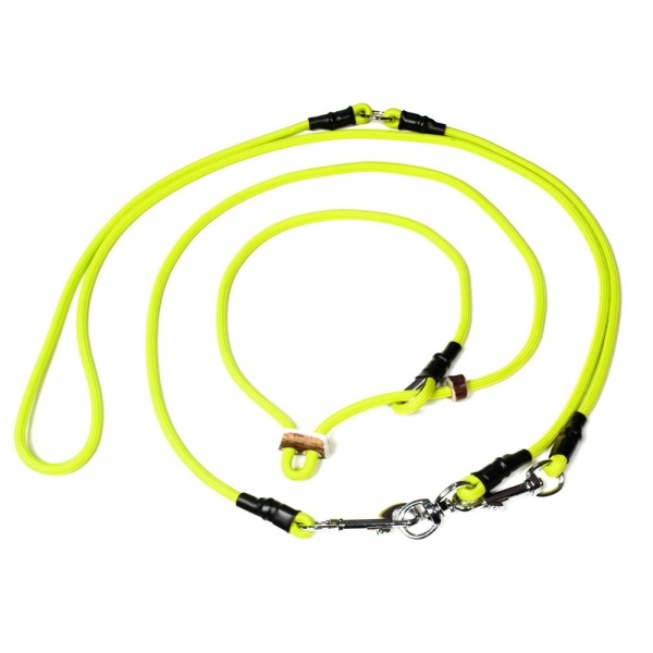 Mystique Hunting Profi Umhängeleine 6mm mit Zugbegrenzung M 295cm neon gelb