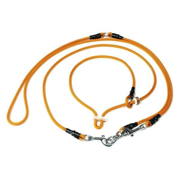Mystique Hunting Profi Umhängeleine 6mm mit Zugbegrenzung M 295cm orange