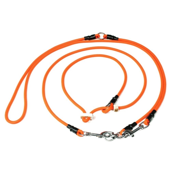 Mystique Hunting Profi Umhängeleine 6mm mit Zugbegrenzung S 275cm neon orange