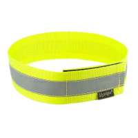 Mystique® Signalhalsband mit Klettverschluss Reflexhalsband 55cm neon gelb