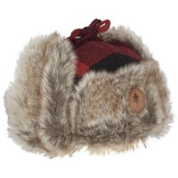 Pinewood 1420 Classic karierte Wintermütze Rot/...