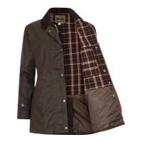 Walker and Hawkes Damen Wachsjacke Victoria – Braun