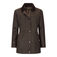 Walker and Hawkes Damen Wachsjacke Victoria – Braun 38