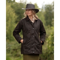 Walker and Hawkes Damen Wachsjacke Victoria – Braun 38