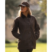 Walker and Hawkes Damen Wachsjacke Victoria – Braun 40