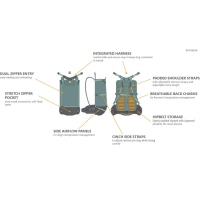 Ruffwear Hitch Hiker Dog Backpack Carrier Basalt Gray