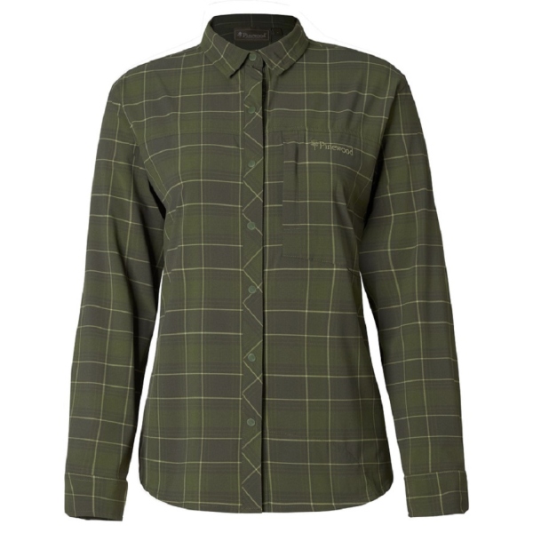 Pinewood 3122 Abisko Trekking Langarmhemd Damen Mossgreen (135) L