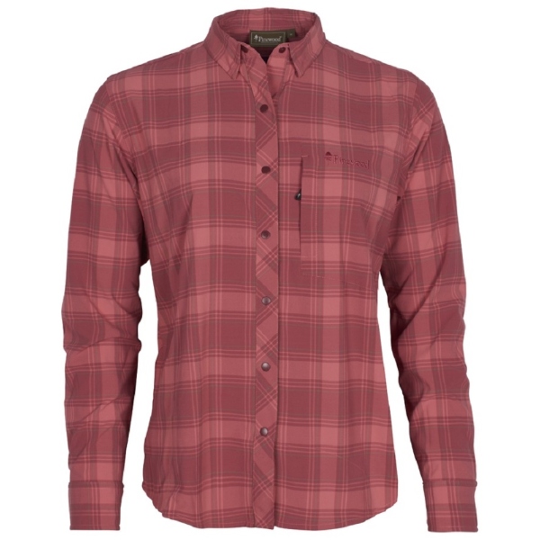 Pinewood 3122 Abisko Trekking Langarmhemd Damen Lantana Pink (839)