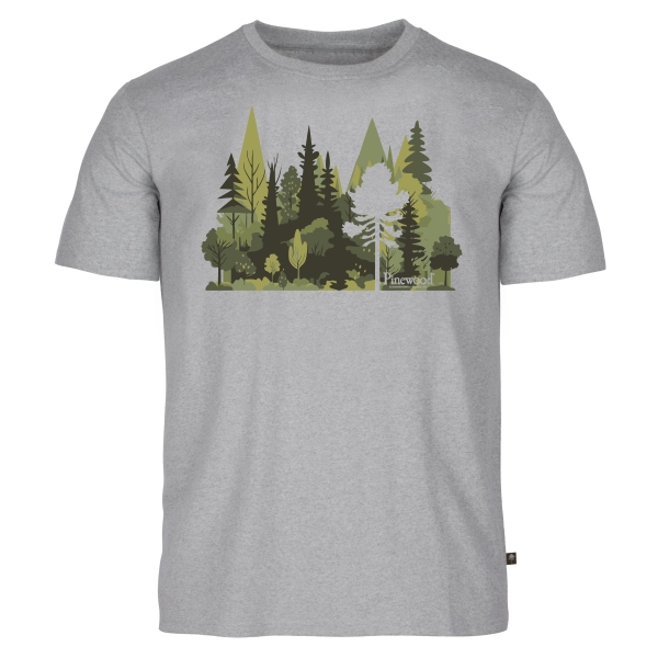 Pinewood 5449 Finnveden Recycled Outdoor T-Shirt L.Grey Melange Forest (463) S