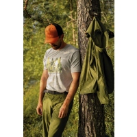 Pinewood 5449 Finnveden Recycled Outdoor T-Shirt L.Grey Melange Forest (463) S