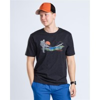 Pinewood 5449 Finnveden Recycled Outdoor T-Shirt D.Anthracite Melange Sunset (464) XL