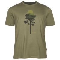 Pinewood 5449 Finnveden Recycled Outdoor T-Shirt Olive Melange Pine Tree (769) M