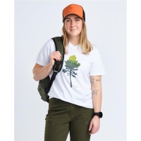 Pinewood 3449 Finnveden Recycled Outdoor Damen T-Shirt White Melange Pine Tree (619) M