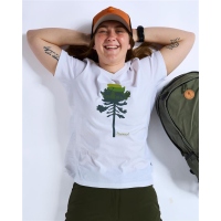 Pinewood 3449 Finnveden Recycled Outdoor Damen T-Shirt White Melange Pine Tree (619) M