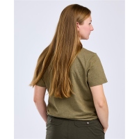 Pinewood 3449 Finnveden Recycled Outdoor Damen T-Shirt Olive Melange Pine Tree (769) M