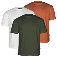 Pinewood 5447 3-Pack T-Shirt White/Pine/B.Orange (617) L