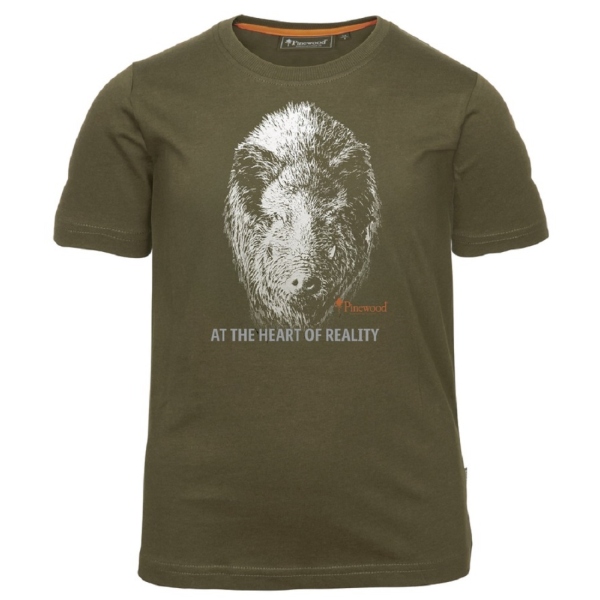 Pinewood 6467 Wildschwein T-Shirt Kids H.Olive (713) 116