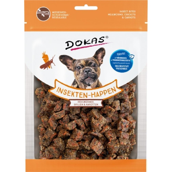 DOKAS - Insekten-Happen - Mehlwurm, Grille, Karotte 1er Pack (1x100g)