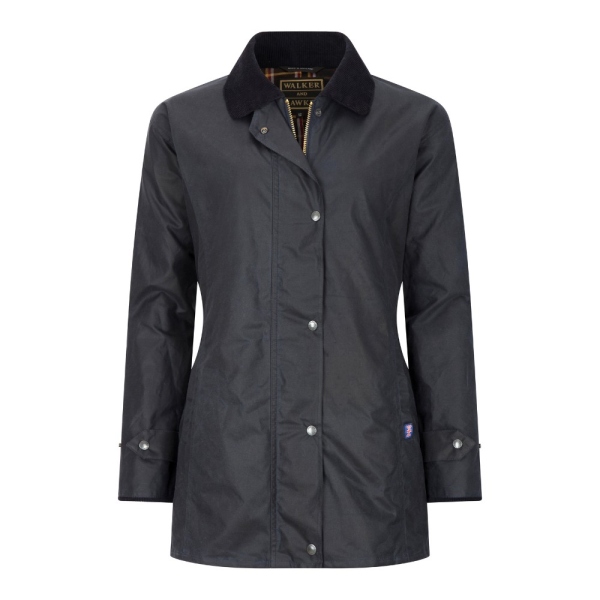 Walker and Hawkes Damen Wachsjacke Victoria – Navy 44