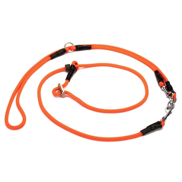 Mystique Retrieverleine Umhängeleine Hunting Profi 8mm neon orange S - 275cm
