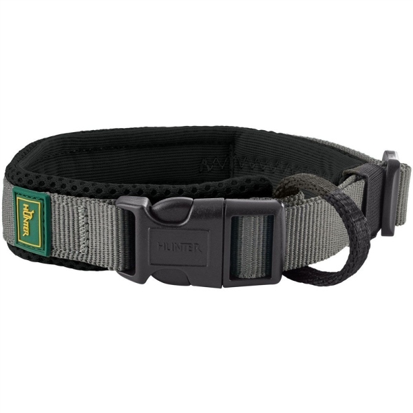 HUNTER Halsung Maldon schwarz/grau S 25-35cm