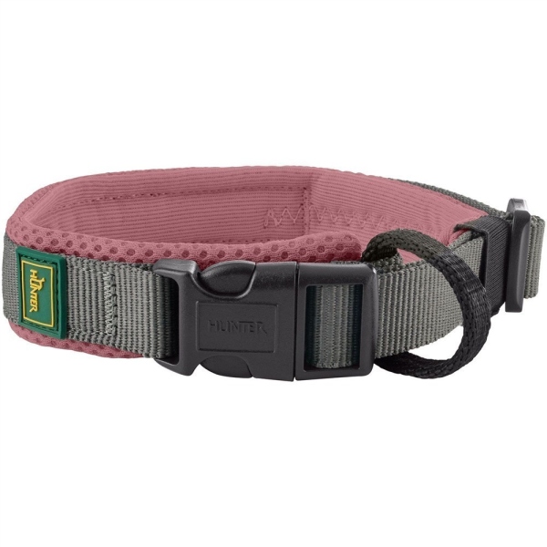 HUNTER Halsung Maldon altrosa/grau M 35-45cm
