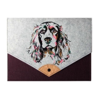 Dokumentenmappe Spaniel pink