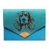 Dokumentenmappe Spaniel orange