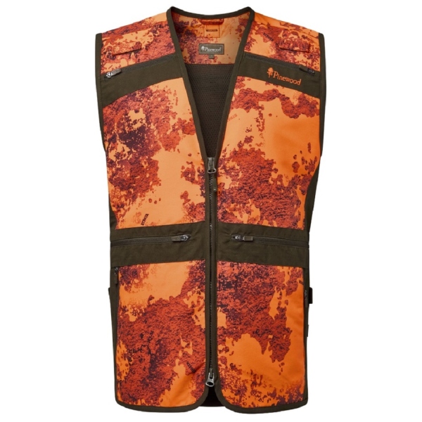 Pinewood 5721 Furudal Hunt Pro 2.0 Camou Weste Strata Blaze/Mossgreen (990)