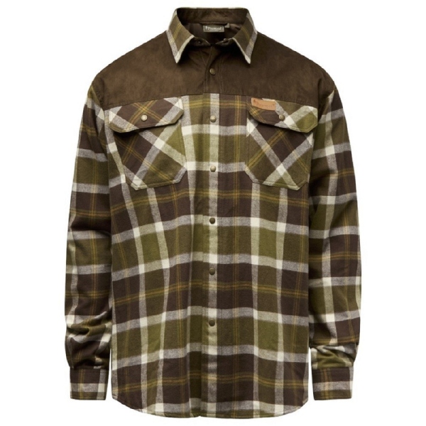 Pinewood 9436 Douglas Hemd Olive Green/Creme White (773)