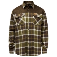 Pinewood 9436 Douglas Hemd Olive Green/Creme White (773)