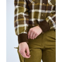 Pinewood 3429 Douglas Damen Bluse Olive Green/Creme White (773) L